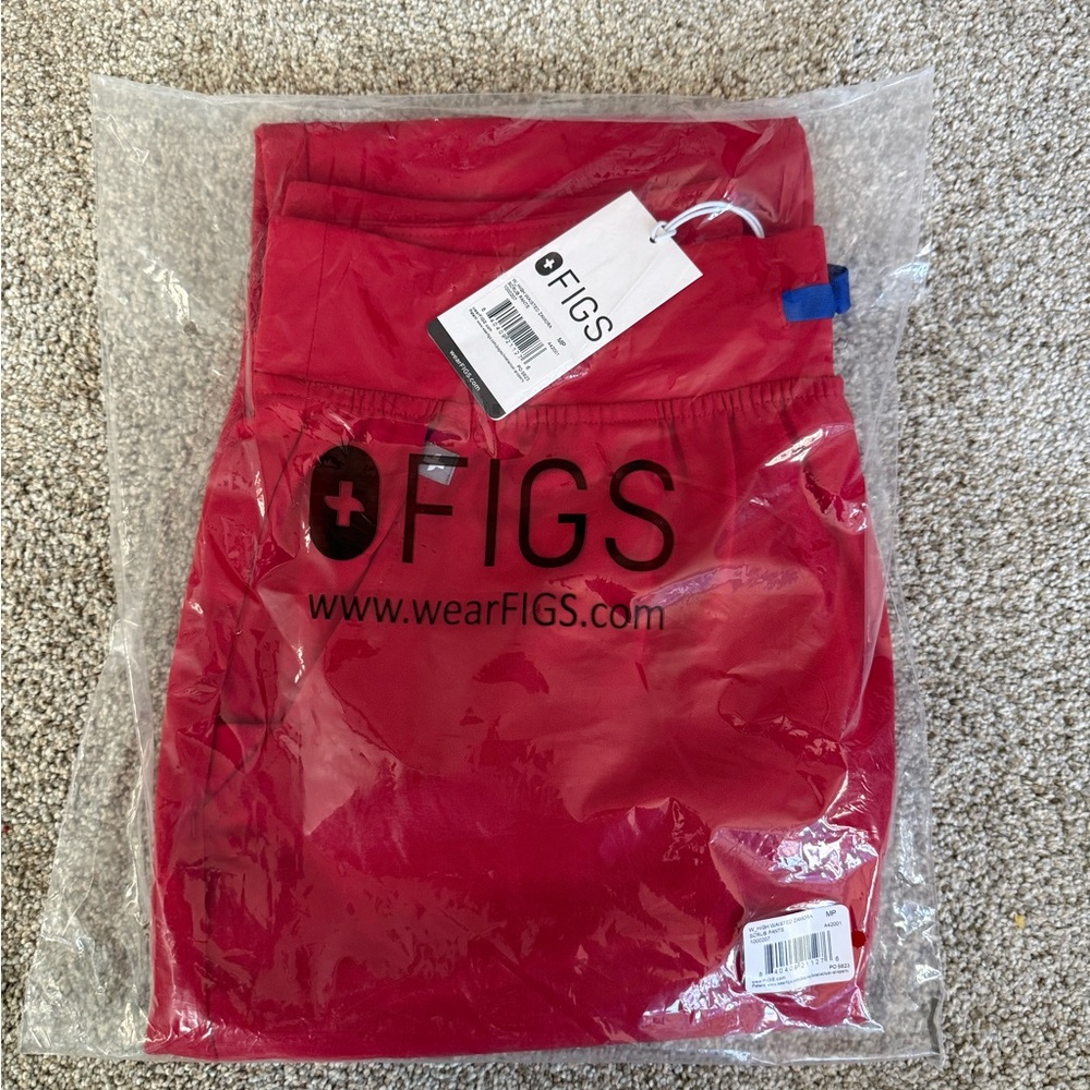 Figs mp high waisted Zamora joggers in winning red.